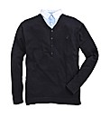 Williams & Brown Mock Insert Sweater
