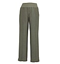 Slouch Linen Mix Wide Leg Trousers