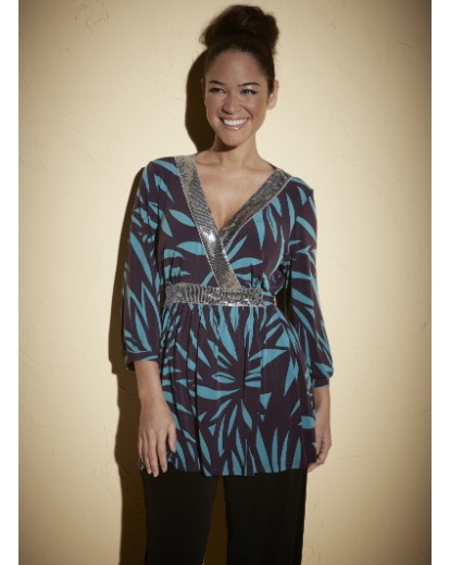 Sequin print top