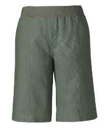 Crop Slouch Linen Shorts