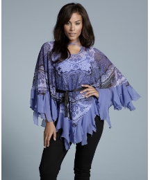 Zandra Rhodes Reverse Lace Print Kaftan