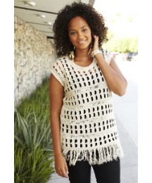 Angel Ribbons Crochet Open Knit Jumper