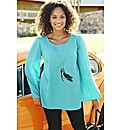 Angel Ribbons Bell Sleeve Top