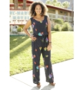 Angel Ribbons Flower Print Jumpsuit