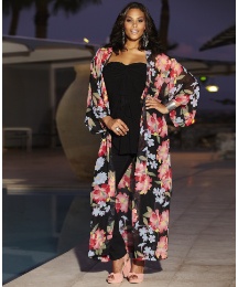 Grazia Floral Print Maxi Kaftan