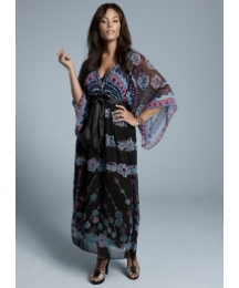 Zandra Rhodes Kimono Style Maxi Dress