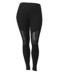 Grazia PU Panel Trim Leggings