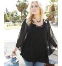 Changes Boutique Cape Sleeve Top