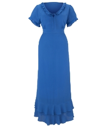 Jeffrey & Paula Plain Tie Neck Dress