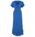 Jeffrey & Paula Plain Tie Neck Dress