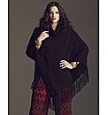 Anna Scholz Knitted Fringed Poncho