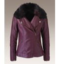 Biker Jacket with Detachable Fur