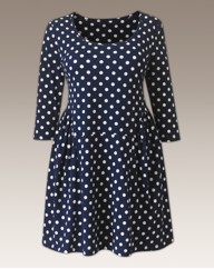 Spot Print Fit and Flare Top