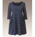 Spot Print Fit and Flare Top