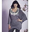 Frock & Frill Lace Trim Cape Jersey Top