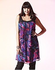 Sequin & Pearls Bead Neck Tunic Top