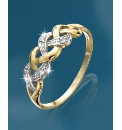 9 Carat Gold Diamond-Set Crossover Ring