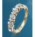 9 Carat Gold 1/4ct Half Eternity Ring