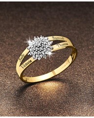 9 Carat Gold Cluster-Style Ring