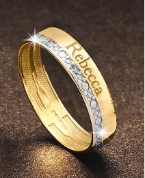 9 Carat Gold Personalised Band Ring