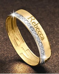 9 Carat Gold Personalised Band Ring