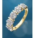 9 Carat Gold 1/2ct Half Eternity Ring