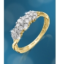 9 Carat Gold 1/4ct Diamond Cluster Ring
