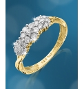 9 Carat Gold 1/2ct Diamond Cluster Ring