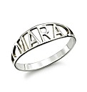 Sterling Silver Personalised Name Ring