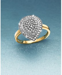 9ct Gold 1/2ct Diamond Cluster Ring