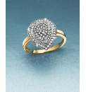 9ct Gold 1/2ct Diamond Cluster Ring