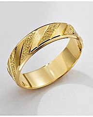9 Carat Gold Detailed Wedding Ring