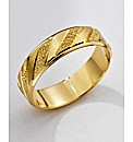 9 Carat Gold Detailed Wedding Ring