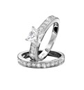 Sterling Silver Cubic Zirconia Ring Set