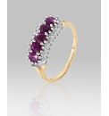 9ct Gold Ruby & Diamond Eternity Ring