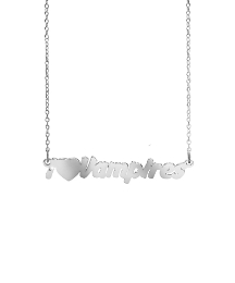 Sterling Silver Text Necklace