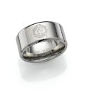 Stainless Steel Football Club Ring