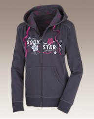 Body Star Full Zip Hooded Top Long