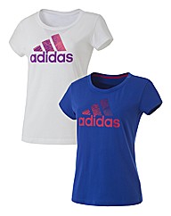 Adidas Ladies Pack of 2 Tee