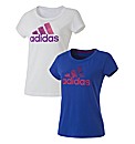 Adidas Ladies Pack of 2 Tee