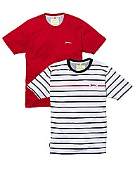 Slazenger Mens Pack of 2 T-Shirts