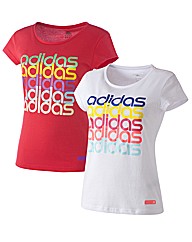 Ladies Adidas Pk 2 Graphic Tees