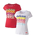 Ladies Adidas Pk 2 Graphic Tees