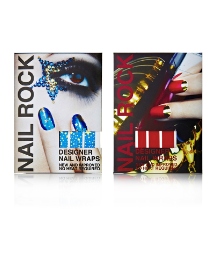 Nail Rock Blue and Gold Stars/Moon