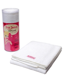 Diva Darling Terry Hair Towel White
