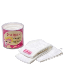 Diva Darling Face Mitt & Headband White