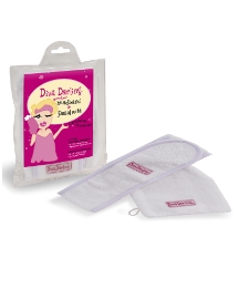 Diva Darling Face Mitt & Headband White