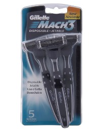Gillette Mach3 Disposable Razors 5`s