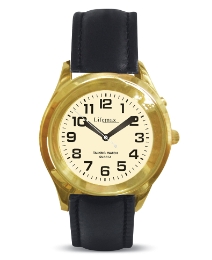 Talking Mans Gold Finish Analogue Watch