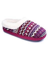 Totes Fairisle Mule Slippers